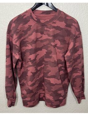 Lululemon Perfectly Oversized Crew Heritage 365 Camo Brier Rose Multi Size 4